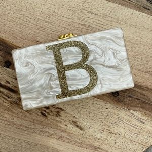 Edie Parker initial B clutch